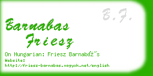 barnabas friesz business card